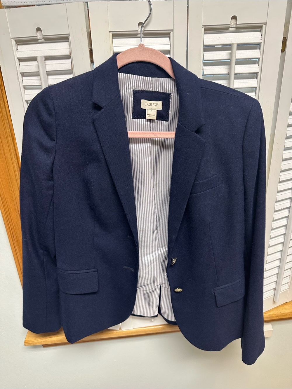 J crew navy blazer sz 2